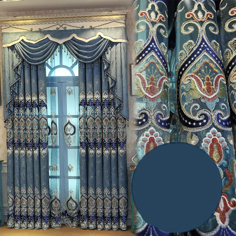 Custom curtains luxury European living room balcony thick chenille embroidered cloth blackout curtain tulle valance drape C975
Custom curtains luxury European living room balcony thick chenille embroidered cloth blackout curtain tulle valance drape C975
