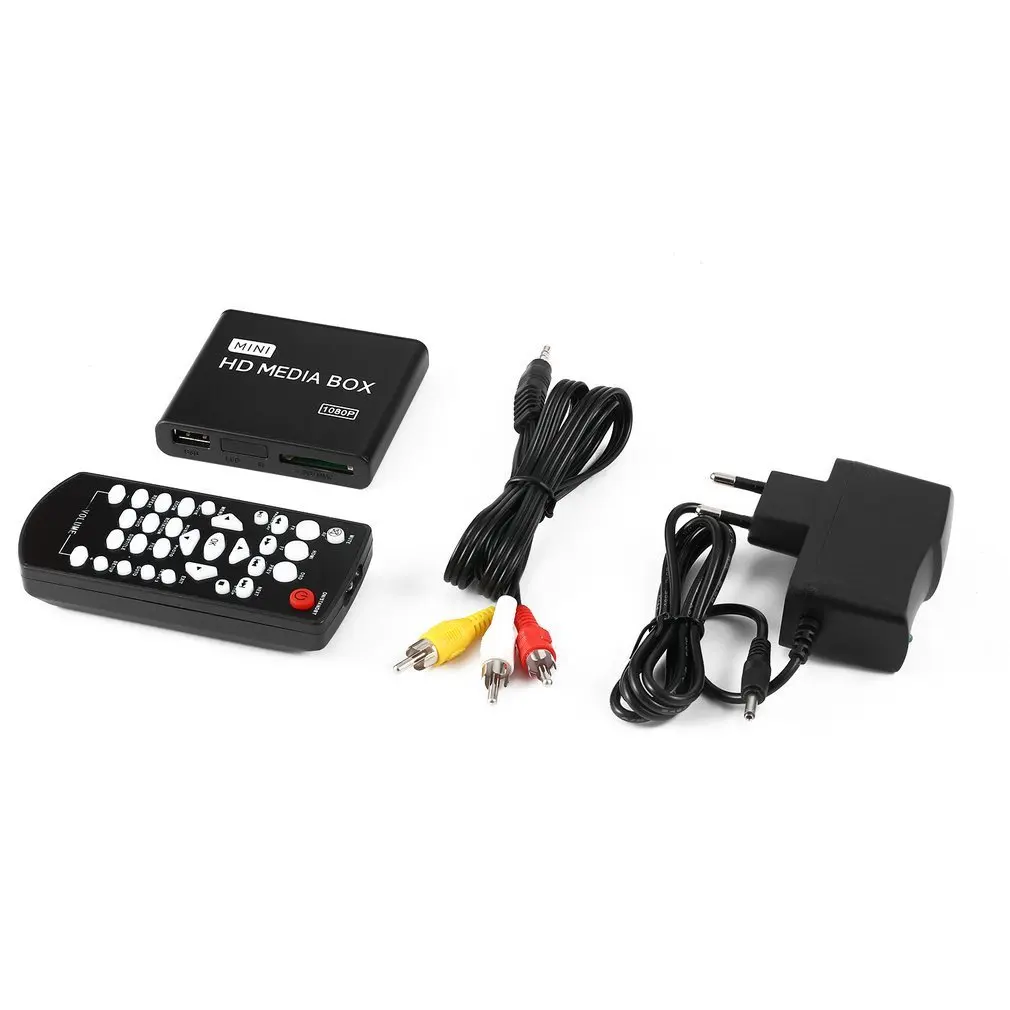 

Mini Full 1080p HD Media Player Box MPEG/MKV/H.264 HDMI AV USB + Remote Support MKV / RM-SD / USB / SDHC / MMC HDD-HDMI