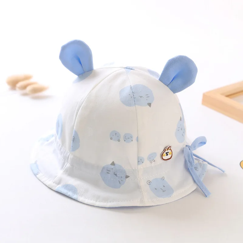 

3 Colors Outdoor Cute Baby Girls Bucket Hat Fashion Cotton Fisherman Cap For Kids Toddler Sunshade Headwear Accessories 3-18M