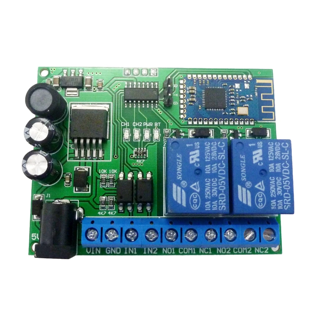 Двухканальное реле BT23A02, совместимое с Bluetooth, 5 В, 12 В, 24 В постоянного тока, 2,4 ГГц, радиочастотный беспроводной пульт дистанционного управления для телефонов Apple и Android
Двухканальное реле BT23A02, совместимое с Bluetooth, 5 В, 12 В, 24 В постоянного тока, 2,4 ГГц, радиочастотный беспроводной пульт дистанционного управления для телефонов Apple и Android
