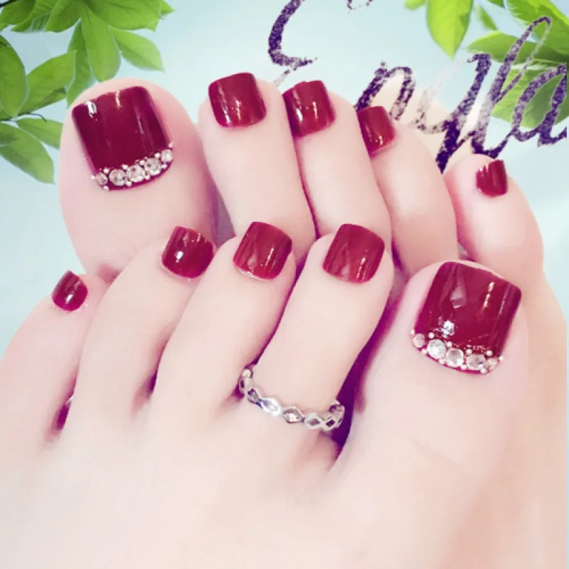 Fake Nails Toenail Patch with Diamond Nail Beauty Full Stickers Finished Detachable Wearable Waterproof and Durable Piece
Fake Nails Toenail Patch with Diamond Nail Beauty Full Stickers Finished Detachable Wearable Waterproof and Durable Piece