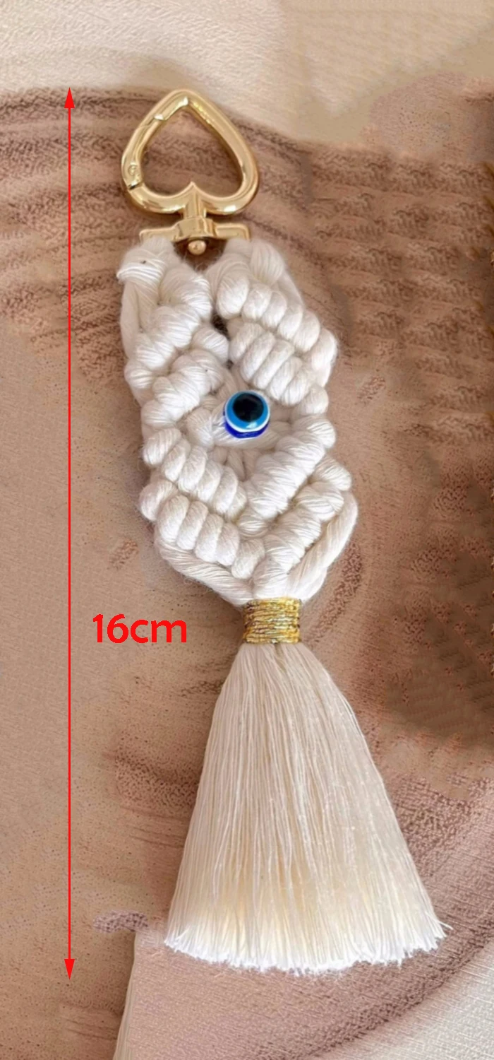 Blue Turkish Evil Eye Macrame Keychain - Lucky Protection Charm for Men & Women 2 Sf65443f96cf84a308b52bfb6b4e6e8f0l