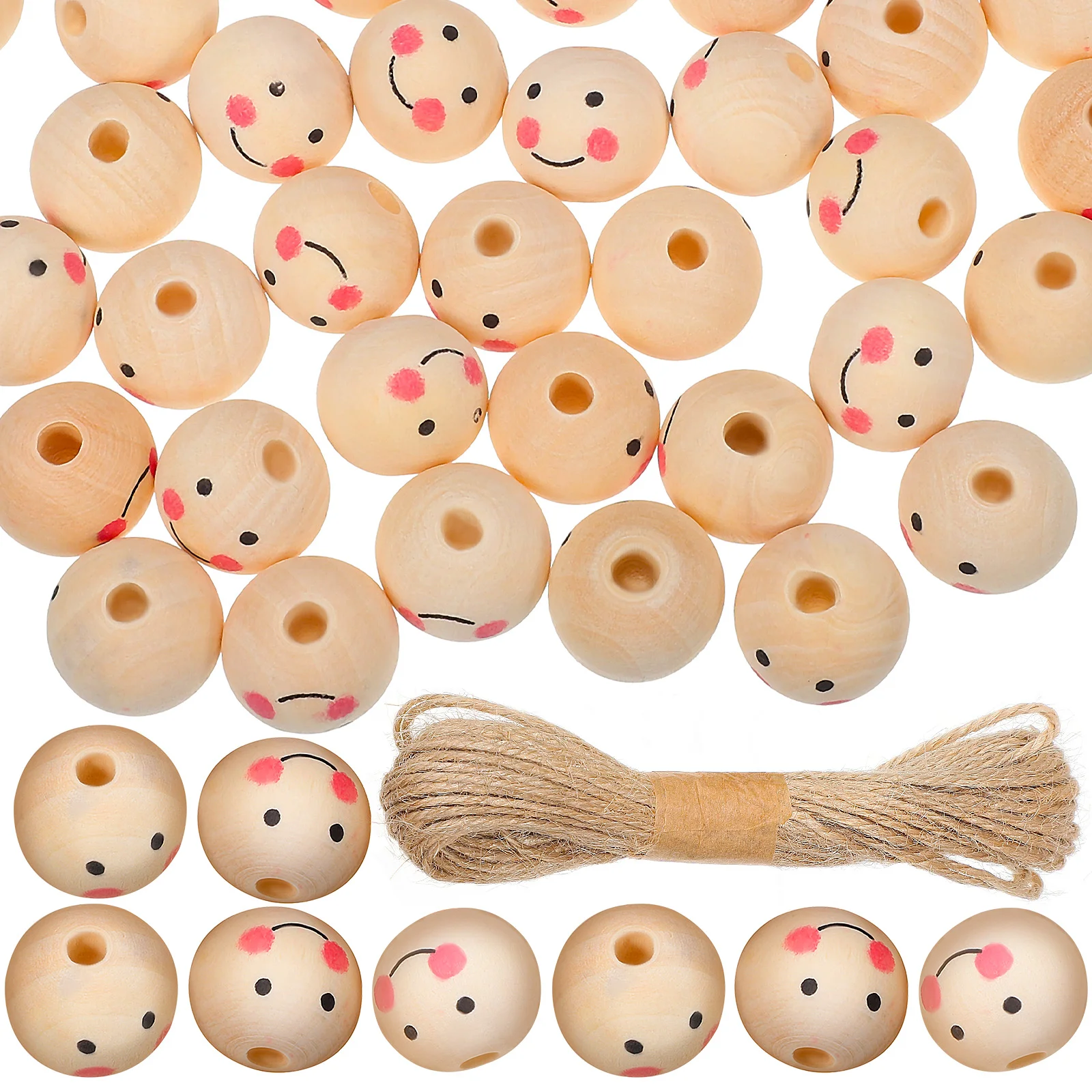Wood Beads Smile Face Snowman Head Crafts Diy Jewelry Making Chiristmas Tree Wreath Decoration
Wood Beads Smile Face Snowman Head Crafts Diy Jewelry Making Chiristmas Tree Wreath Decoration