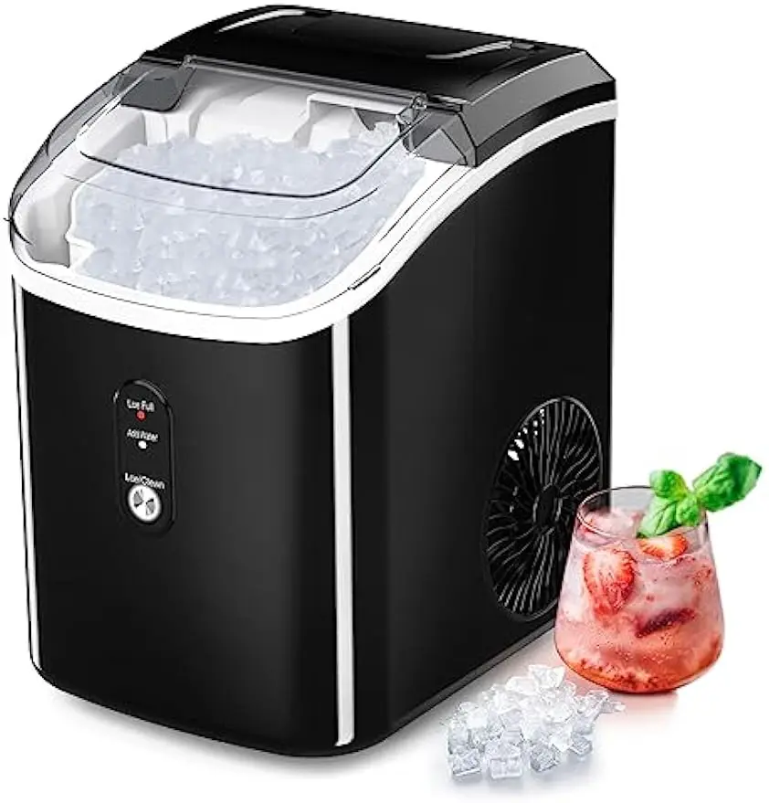 

Nugget Ice Maker Countertop, Portable Crushed Sonic Ice Machine, Self Cleaning Ice Makers with One-Click Operation