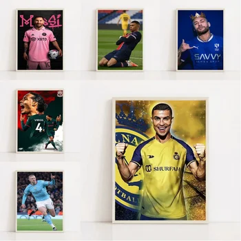 현대 스포츠 미학 벽 예술 세계 유명한 축구 스타 우상 캔버스 포스터에 HD 오일 및 인쇄 홈 침실 장식 선물