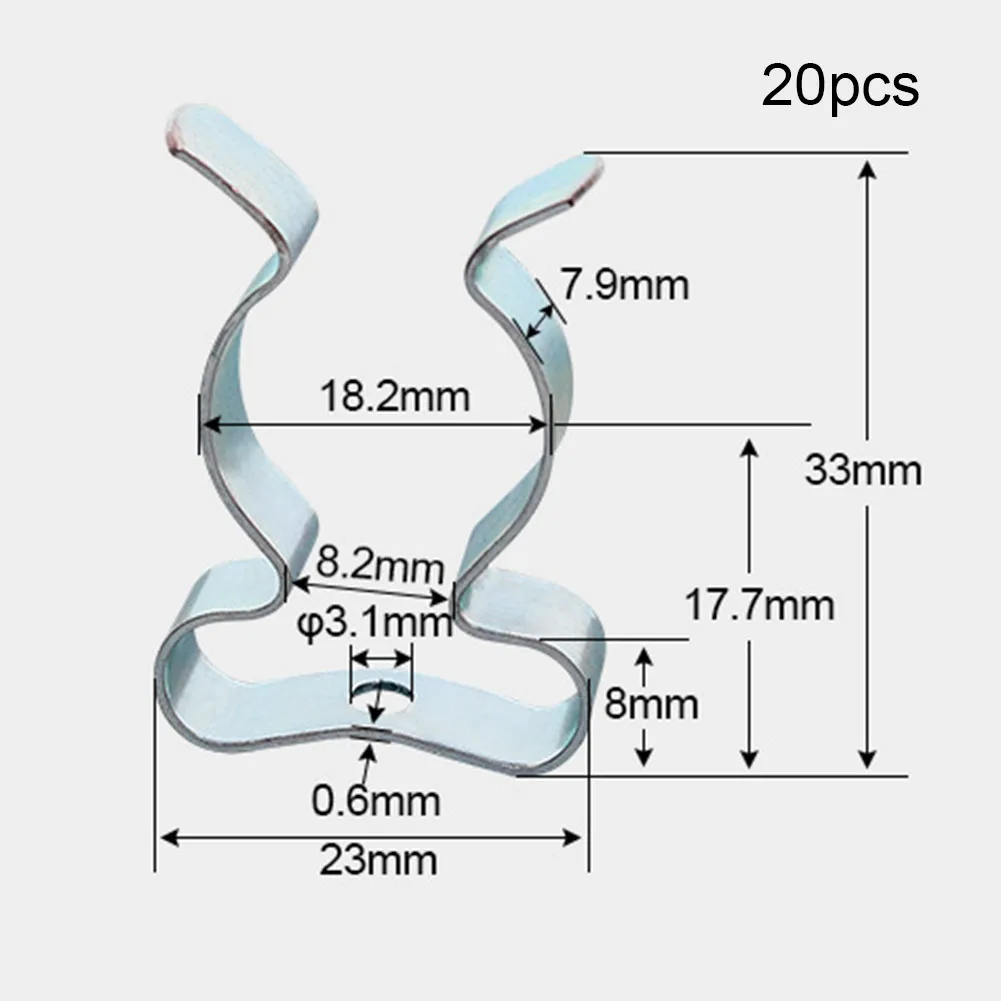 Brand New Spring Terry Clips Tool Manganese Steel Parts Silver 20 Pcs/ Set 5x9mm/5x12mm/5x19mm/5x25mm Accessories
Brand New Spring Terry Clips Tool Manganese Steel Parts Silver 20 Pcs/ Set 5x9mm/5x12mm/5x19mm/5x25mm Accessories