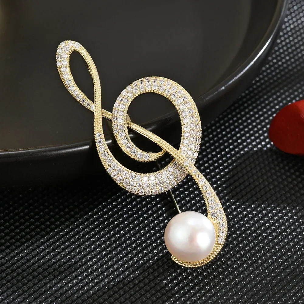 Zircon Musical Jewelry Note Pearl Brooches for Women Luxury Music Symbol Brooch Pin Fashion Concert Musician Lapel Pins Gift
Zircon Musical Jewelry Note Pearl Brooches for Women Luxury Music Symbol Brooch Pin Fashion Concert Musician Lapel Pins Gift