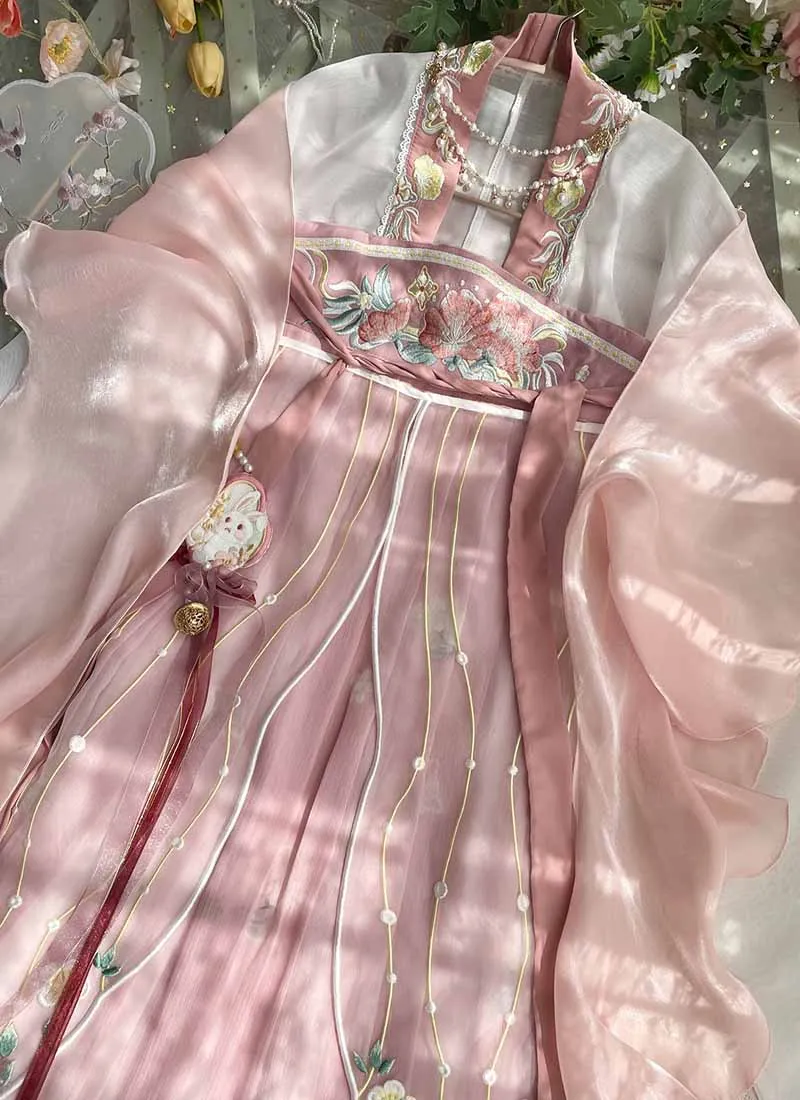 Женское традиционное платье Hanfu с вышивкой, женское летнее розовое танцевальное платье
Женское традиционное платье Hanfu с вышивкой, женское летнее розовое танцевальное платье