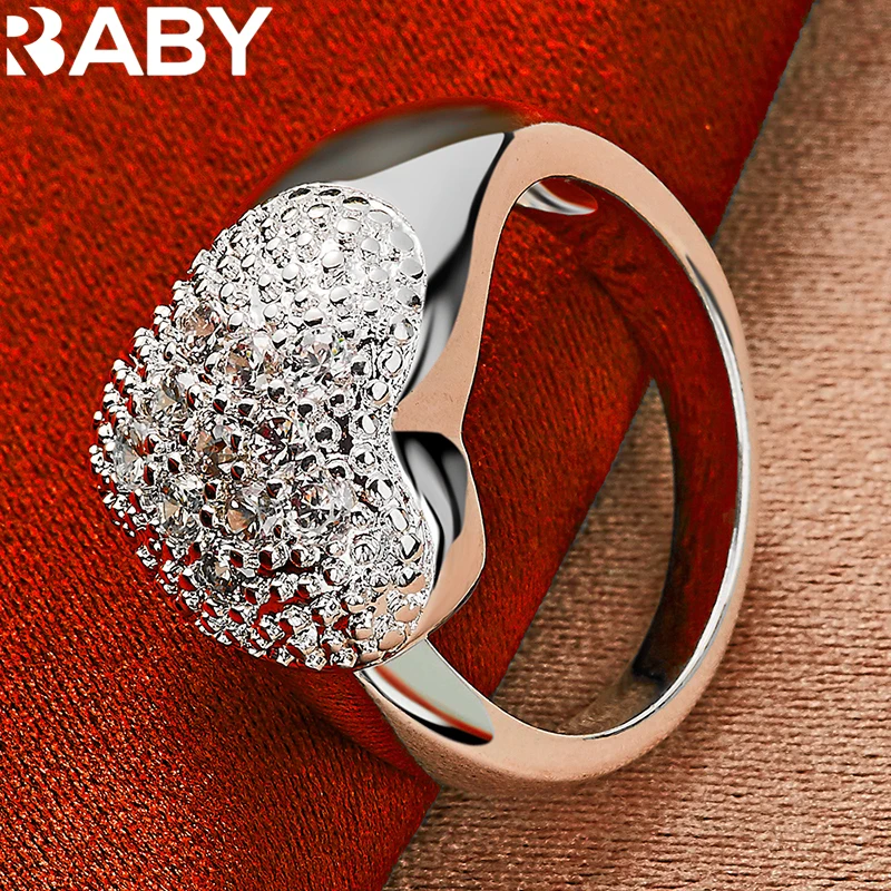 URBABY 925 Sterling Silver Heart AAA Zircon Ring For Woman Wedding Engagement Party Fashion Charms Jewelry Gifts
URBABY 925 Sterling Silver Heart AAA Zircon Ring For Woman Wedding Engagement Party Fashion Charms Jewelry Gifts