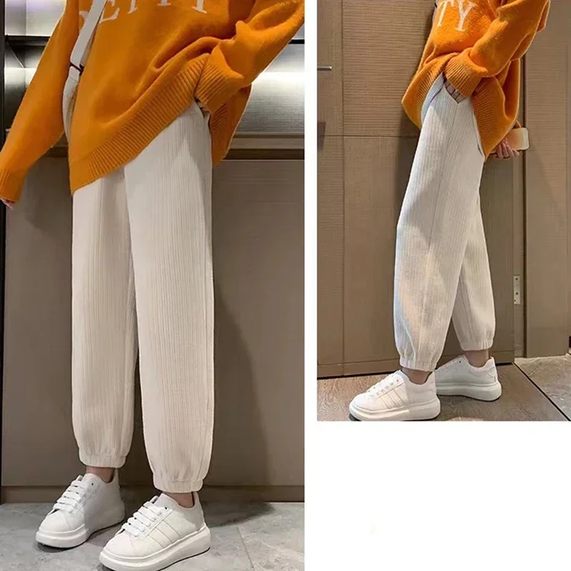 Fashion High-waist Loose Thick Velvet Pants Casual Solid Warm Harem Pants Autumn Ankle-length Office Lady Trousers Women 29268
Fashion High-waist Loose Thick Velvet Pants Casual Solid Warm Harem Pants Autumn Ankle-length Office Lady Trousers Women 29268