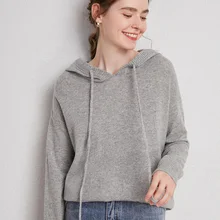 Temperament Versatile Hooded Knit Top Women's Loose Lazy Spring And Autumn Outer Elegant 100% Pure Wool Warm Chic Sweater
Temperament Versatile Hooded Knit Top Women's Loose Lazy Spring And Autumn Outer Elegant 100% Pure Wool Warm Chic Sweater