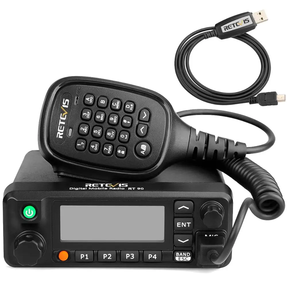 Цифровой мобильный автомобильный радиоприемник Retevis RT90 VHF/UHF 50 Вт 250 зона 3000CH 10000 Контактное Любительское мобильное радио + кабель программирования
Цифровой мобильный автомобильный радиоприемник Retevis RT90 VHF/UHF 50 Вт 250 зона 3000CH 10000 Контактное Любительское мобильное радио + кабель программирования
