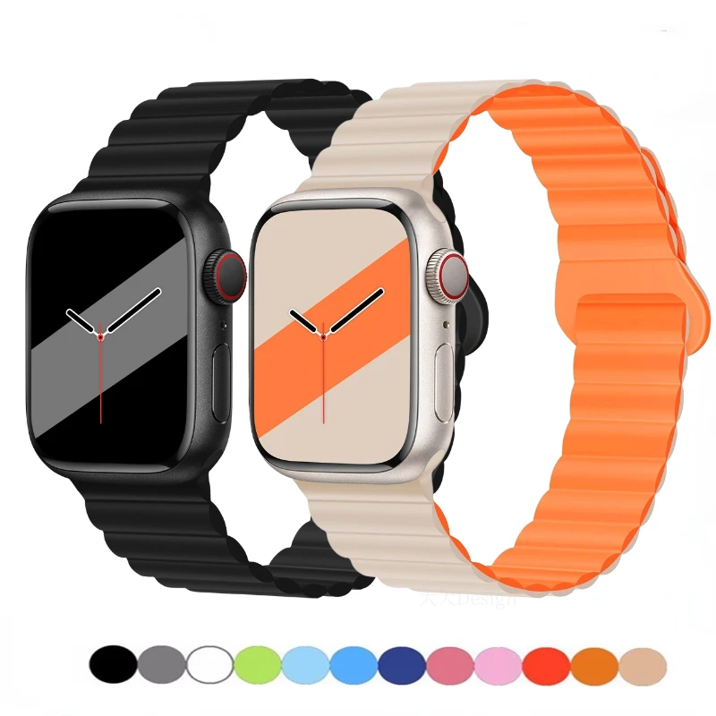 Silicone Strap For Apple watch band 49mm 45mm 41mm 44mm 40mm 42mm Magnetic Loop Bracelet Wristband For iWatch Ultra 8 7 6 5 4 SE
Silicone Strap For Apple watch band 49mm 45mm 41mm 44mm 40mm 42mm Magnetic Loop Bracelet Wristband For iWatch Ultra 8 7 6 5 4 SE