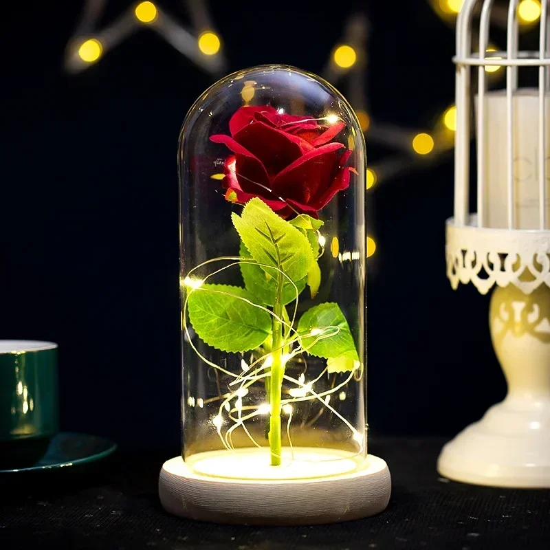 Romantic Eternal Rose Flower Home Decore LED Light Immortal Rose Glass Cover Valentine's Day Mother Gift Birthday Ornaments
Romantic Eternal Rose Flower Home Decore LED Light Immortal Rose Glass Cover Valentine's Day Mother Gift Birthday Ornaments