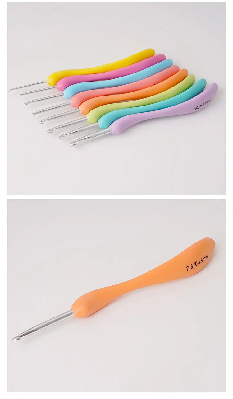 8Pcs Ergonomic Crochet Hook Sets Aluminum Crochet Hooks Knitting Needles Weave Yarn Diy Handmade Tools Kit 8Pcs Ergonomic Crochet Hook Sets Aluminum Crochet Hooks Knitting Needles Weave Yarn Diy Handmade Tools Kit