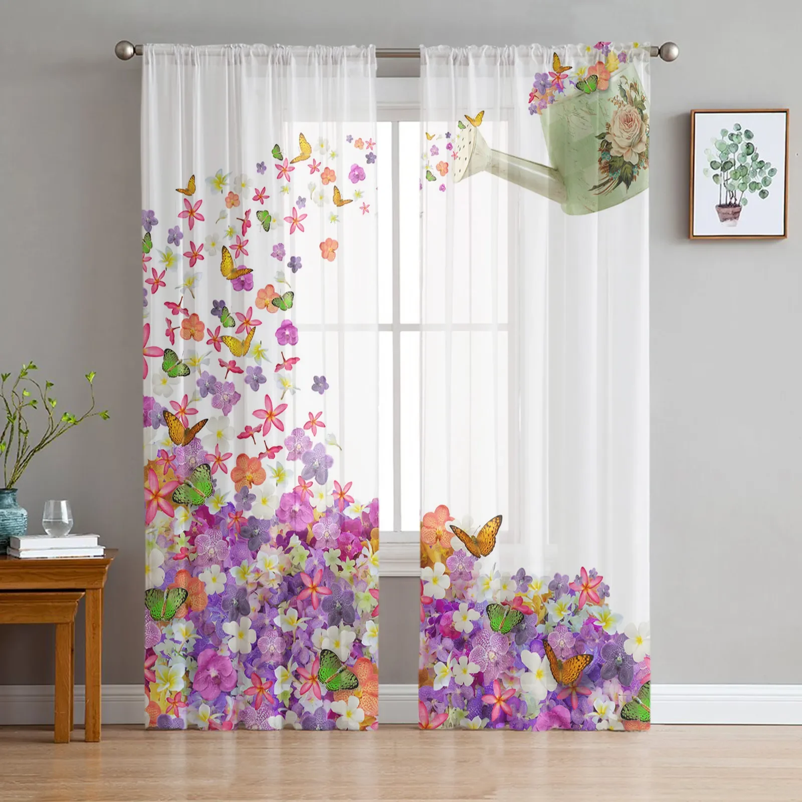 Butterfly Flowers Kettle Watercolor Tulle Sheer Curtains for Living Room Decor Window Curtain for Bedroom Voile Organza Drapes
Butterfly Flowers Kettle Watercolor Tulle Sheer Curtains for Living Room Decor Window Curtain for Bedroom Voile Organza Drapes