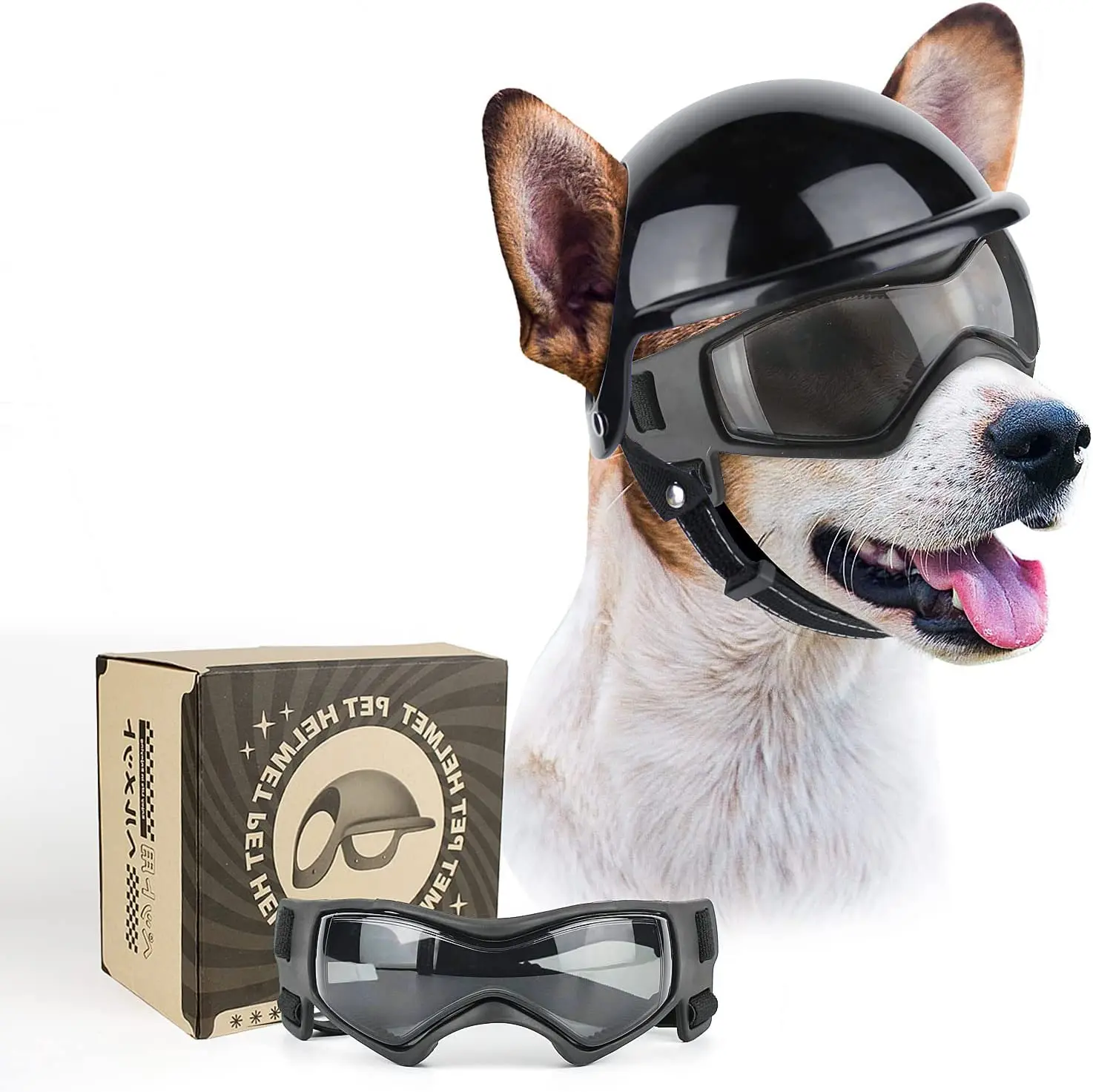 Dog Goggles for big Dogs with Helmet Dog Sunglasses and Hemet Set for Large Medium Dog Outdoor Driving Walking
Dog Goggles for big Dogs with Helmet Dog Sunglasses and Hemet Set for Large Medium Dog Outdoor Driving Walking