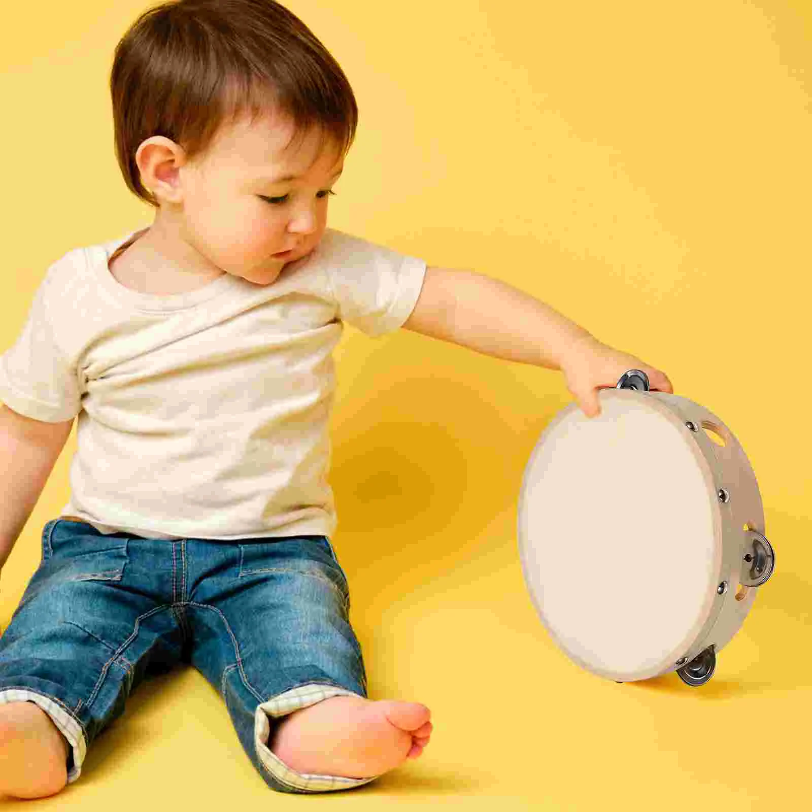 Orff Instrument Tambourine Drums Hand Crank Musical Sheepskin Tambourines for Kids
Orff Instrument Tambourine Drums Hand Crank Musical Sheepskin Tambourines for Kids