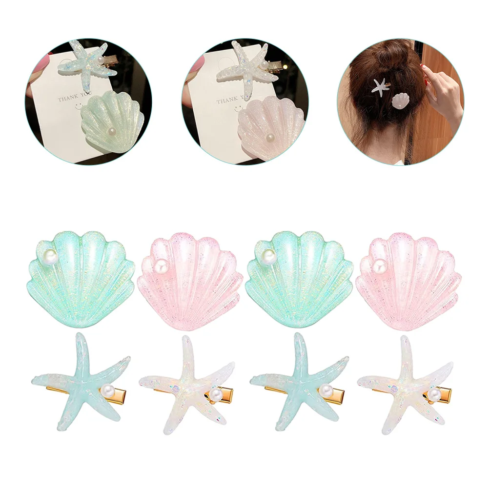 8 Pcs Pearl Starfish Hair Clip Side Toddler Ties for Women's Clips Girls Small Resin Shell
8 Pcs Pearl Starfish Hair Clip Side Toddler Ties for Women's Clips Girls Small Resin Shell
