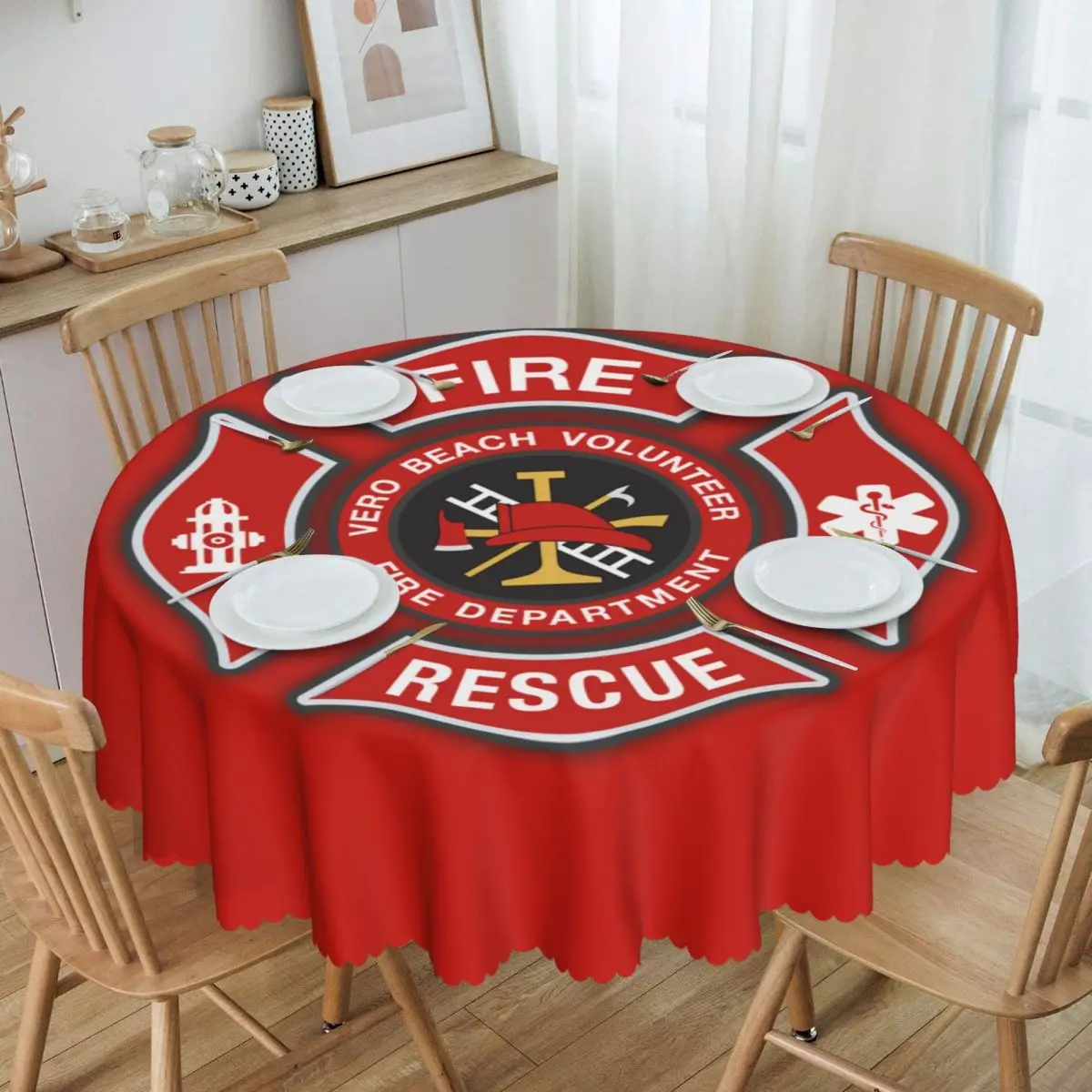 Round Fire Rescue Firefighter Tablecloth Waterproof Oil-Proof Table Cover 60 inches Table Cloth
Round Fire Rescue Firefighter Tablecloth Waterproof Oil-Proof Table Cover 60 inches Table Cloth