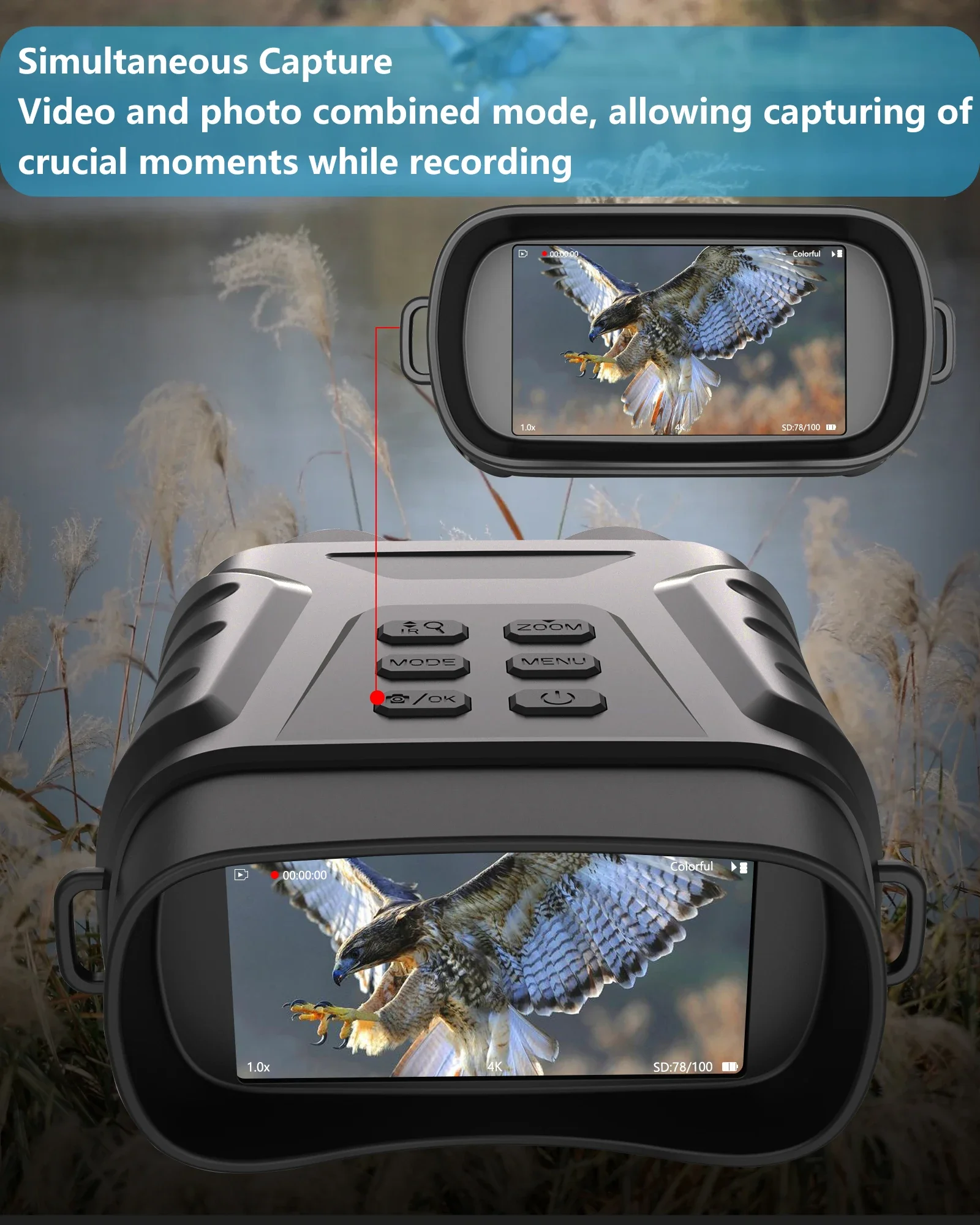 NV8150 устройство ночного видения 100-200 м 100% темнота 8X зум цифровой Тактический Ручной бинокль 1080P HD инфракрасный охотничий телескоп
NV8150 устройство ночного видения 100-200 м 100% темнота 8X зум цифровой Тактический Ручной бинокль 1080P HD инфракрасный охотничий телескоп