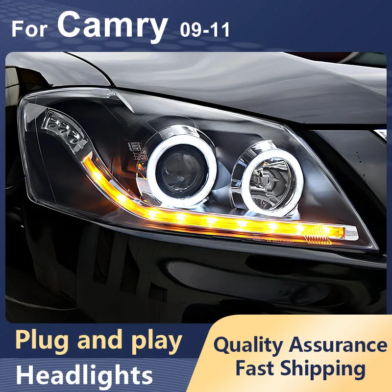 Автомобильные фары для Toyota Camry 2009-2011, фотообъектив DRL, динамический сигнал поворота, биксеноновые фары проектора, автомобильные аксессуары 
Автомобильные фары для Toyota Camry 2009-2011, фотообъектив DRL, динамический сигнал поворота, биксеноновые фары проектора, автомобильные аксессуары