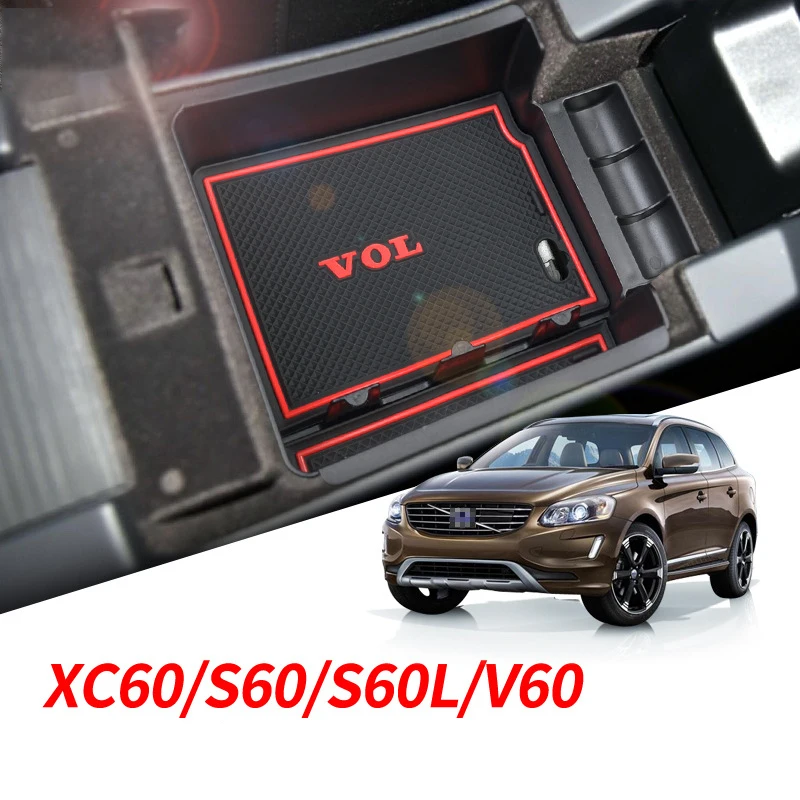 

Car Center Console Armrest Storage Box For Volvo XC60 S60 V60 S60L Central Storage Organizer Container Tray Accessories