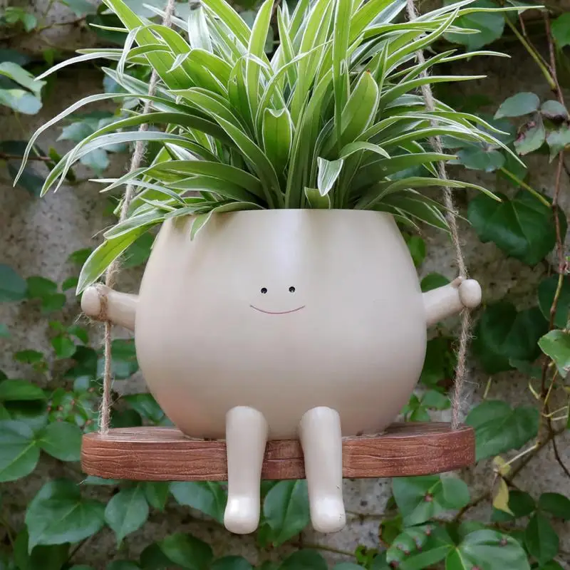 Swing Face Planter Unique Cute Flower Pot Sturdy Swinging Plant Pot Decor Creative Balcony Wall Hanging Planter Garden Decor
Swing Face Planter Unique Cute Flower Pot Sturdy Swinging Plant Pot Decor Creative Balcony Wall Hanging Planter Garden Decor