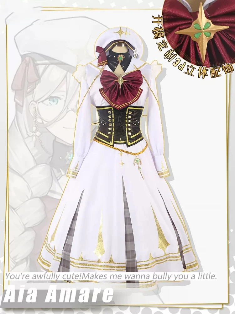 Женский и мужской костюм для косплея nimisanji VTuber Aia Amare, модный костюм для Хэллоуина, карнавала, повседневный костюм
Женский и мужской костюм для косплея nimisanji VTuber Aia Amare, модный костюм для Хэллоуина, карнавала, повседневный костюм