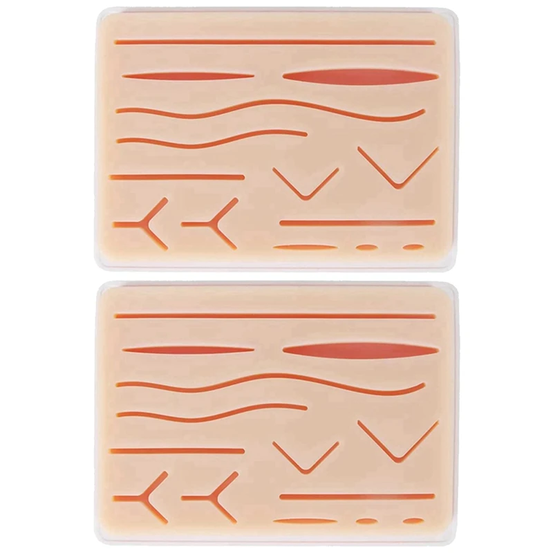 2X Upgraded Large 3-Layer Suture Pad With Wounds For Practicing Suturing - Not Easily Separate, Tear Or Rip
2X Upgraded Large 3-Layer Suture Pad With Wounds For Practicing Suturing - Not Easily Separate, Tear Or Rip