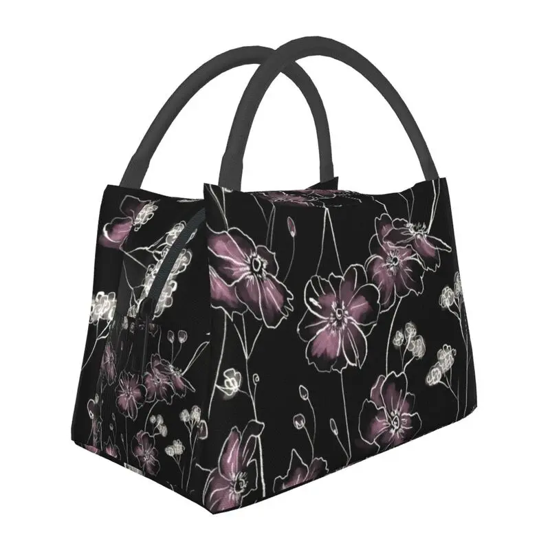 Black Wild Roses Pink Insulated Lunch Bags for Women Resuable Flower Pattern Cooler Thermal Bento Box Office Picnic Travel
Black Wild Roses Pink Insulated Lunch Bags for Women Resuable Flower Pattern Cooler Thermal Bento Box Office Picnic Travel
