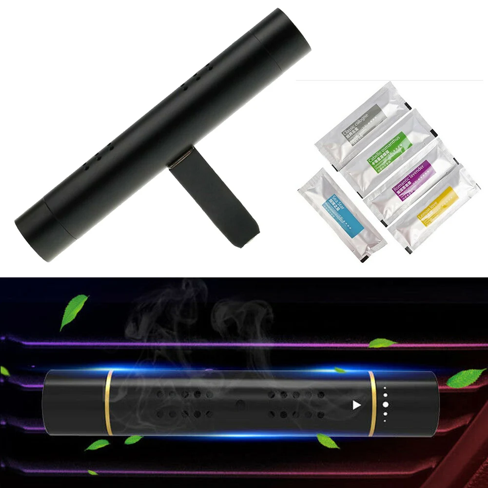 Car Outlet fragrance clip Freshener Air Conditioner Vent Perfume Diffuser With 5 Aroma Sticks Black Aluminum alloy
Car Outlet fragrance clip Freshener Air Conditioner Vent Perfume Diffuser With 5 Aroma Sticks Black Aluminum alloy