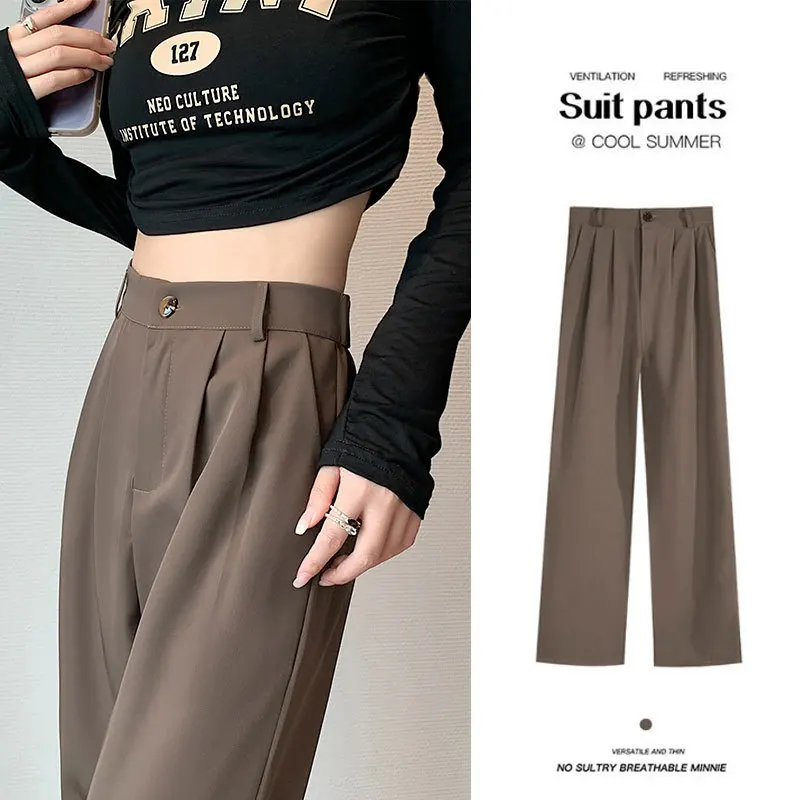 2023 Spring Summer Pants Little Women Casual High Waist Korean Fashion Office Ladies Elegant Black Straight Suit Trousers New
2023 Spring Summer Pants Little Women Casual High Waist Korean Fashion Office Ladies Elegant Black Straight Suit Trousers New