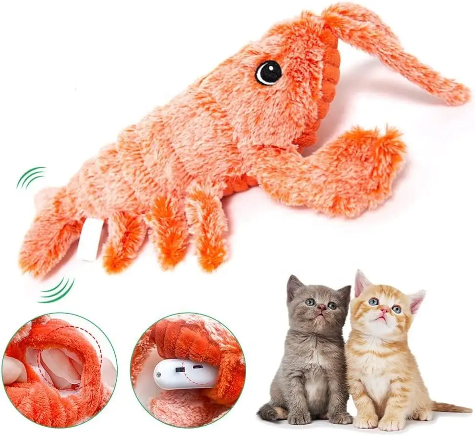 Electric Cat Toys Plush Interactive Automatic Robo Fish Shrimp Moving Simulation Lobster Cats Cleaning Molar Pet Toy Accessories
Electric Cat Toys Plush Interactive Automatic Robo Fish Shrimp Moving Simulation Lobster Cats Cleaning Molar Pet Toy Accessories