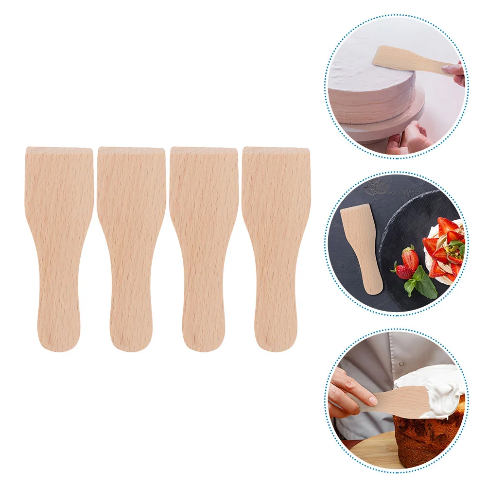 4 Pcs Jam Butter Spatula Wooden Cooking Wear-resistant Cake Scrapers Multi-purpose Cream for Household Baking
4 Pcs Jam Butter Spatula Wooden Cooking Wear-resistant Cake Scrapers Multi-purpose Cream for Household Baking