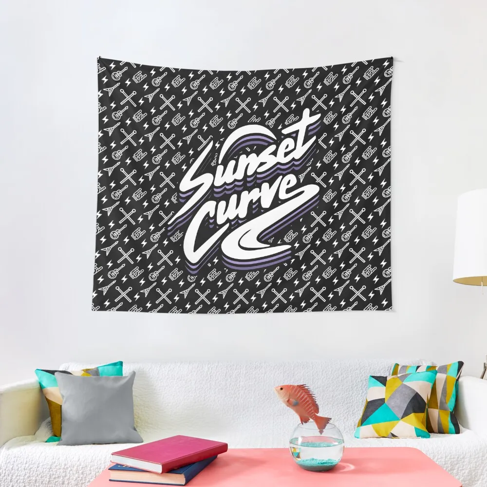 

sunset curve band Tapestry Wallpaper Bedroom Wall Decor Bedroom Decoration Aesthetic Room Decors