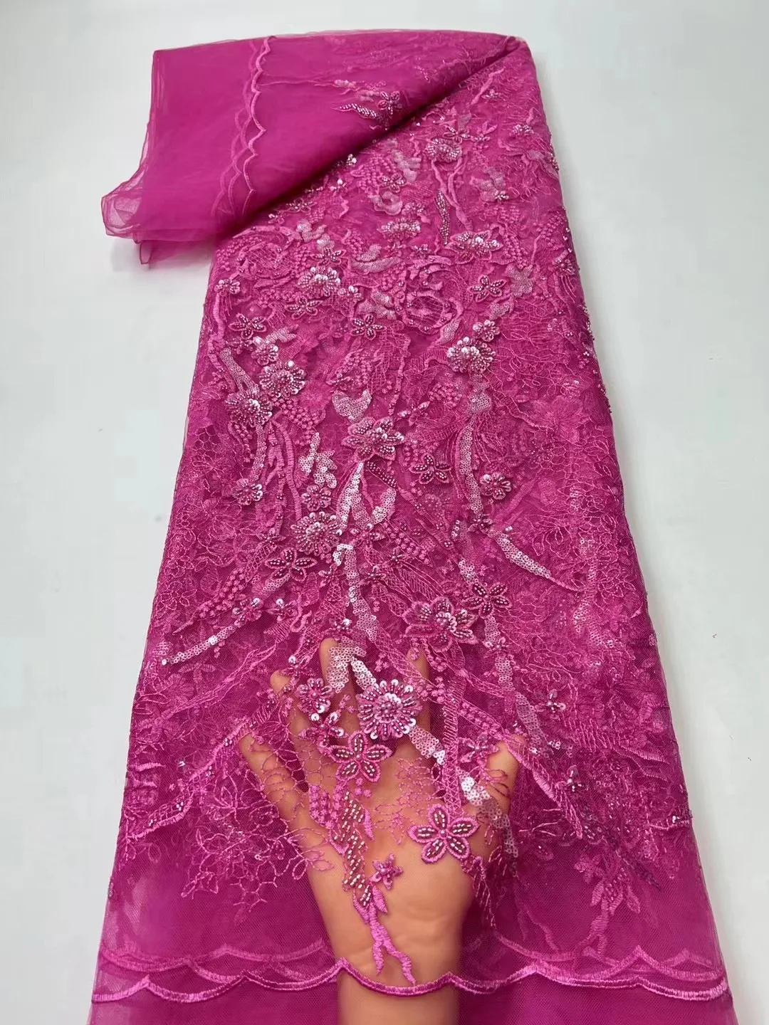 Nigerian 2023 Heavy Handmade Beads Tulle Lace Fabric African Luxury Sequins Pearl Fabric Fashion For Women Bride Dresses Sewing
Nigerian 2023 Heavy Handmade Beads Tulle Lace Fabric African Luxury Sequins Pearl Fabric Fashion For Women Bride Dresses Sewing