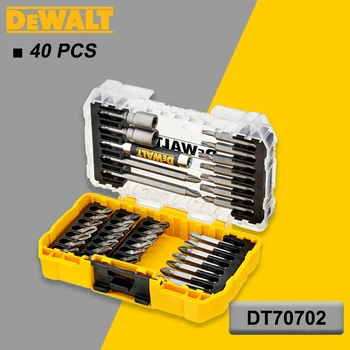 DEWALT 오리지널 스크루드라이버 비트 세트, Torx, PH, PZ, 마그네틱 익스텐션 비트 거치대 및 소켓 DT70702 포함, 40PCs