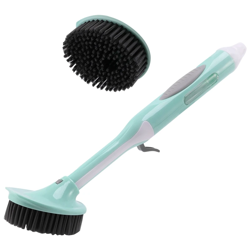 Щетка для дозирования мыла с длинной ручкой, кухонная щетка для скраба кастрюль, приблизительная и 1 дополнительные насадки
Щетка для дозирования мыла с длинной ручкой, кухонная щетка для скраба кастрюль, приблизительная и 1 дополнительные насадки