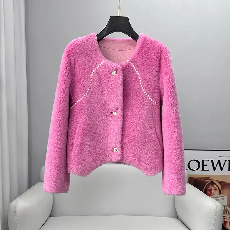 Women's Lamb Wool Fur Winter Casual Coat Female Girl Warm Sheep Shearling Short Jacket Overcoat Parka 2023 News Buttons F40
Women's Lamb Wool Fur Winter Casual Coat Female Girl Warm Sheep Shearling Short Jacket Overcoat Parka 2023 News Buttons F40