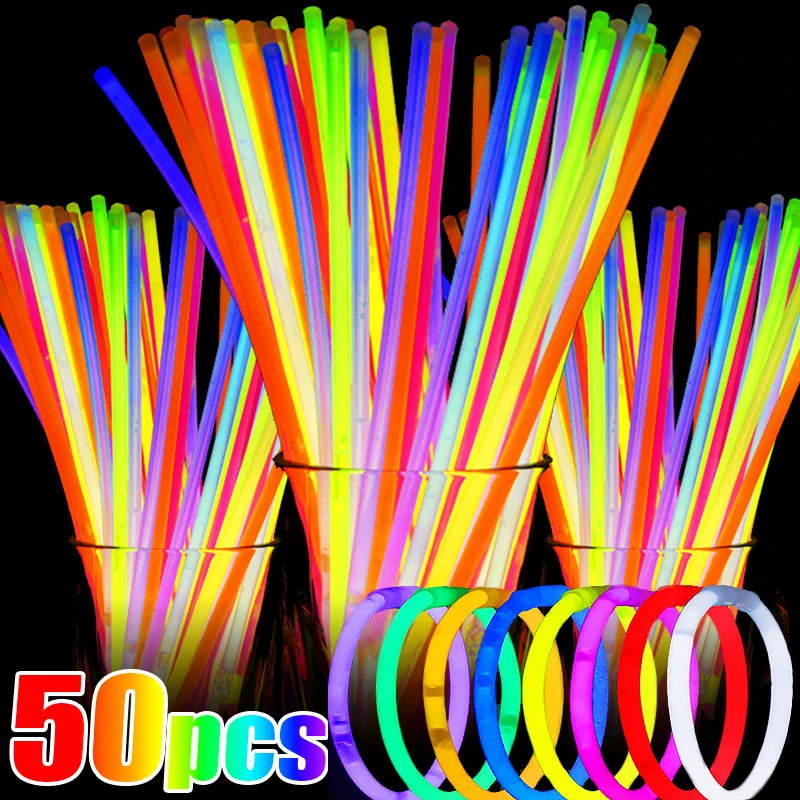 

Party Glow Sticks Toys Fluorescence Light Glow In The Dark Bright Bracelets Colorful Glowing Stick Birthday Party Live Concerts