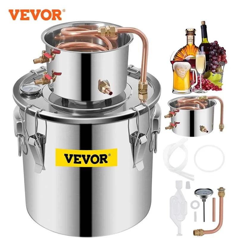 VEVOR Alambic Distiller Alcohol Moonshine 3 5 8 Gal DIY Still Stainless Copper Home Brew Water Wine Essential Oil Brewing Kit
VEVOR Alambic Distiller Alcohol Moonshine 3 5 8 Gal DIY Still Stainless Copper Home Brew Water Wine Essential Oil Brewing Kit