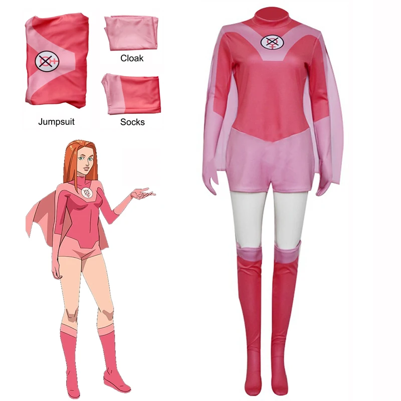 Invincible Cosplay Bodysuit Atom Eve Costume Female Jumpsuit Samantha Wilkins Anime Outfit