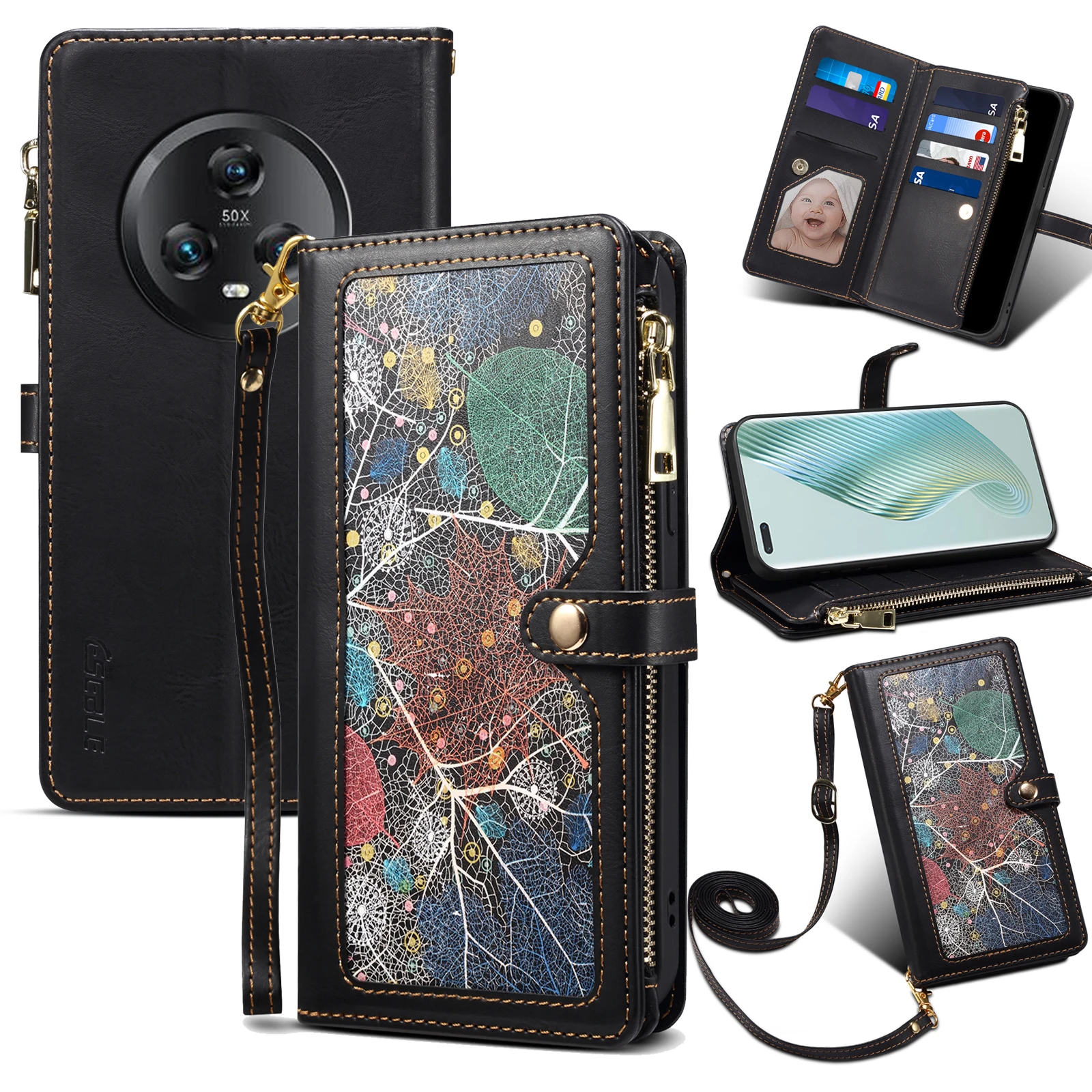 Flower pattern Leather Flip Case For Huawei Honor Magic 5 Pro Wallet Card Slot Holder Mobile Phone Cover With Free Rope
Flower pattern Leather Flip Case For Huawei Honor Magic 5 Pro Wallet Card Slot Holder Mobile Phone Cover With Free Rope