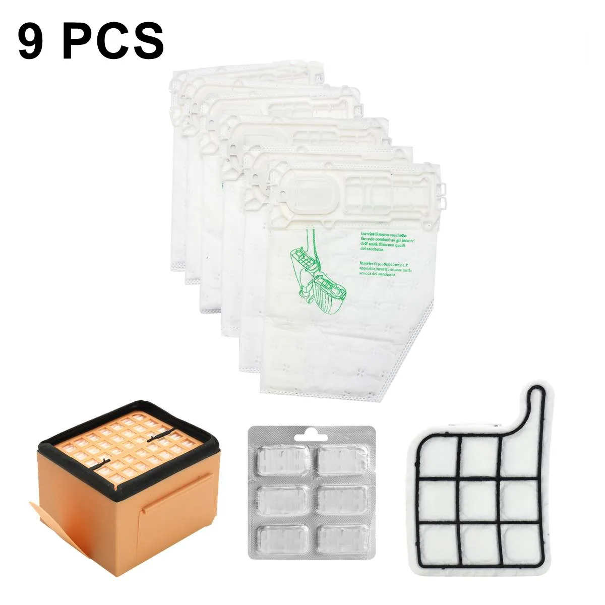 9Pcs Air Vacuum Cleaner Dust Bags Filter Kit Home Dust Collector Aspirator Replacement Parts For Vorwerk VK135 VK136 Series
9Pcs Air Vacuum Cleaner Dust Bags Filter Kit Home Dust Collector Aspirator Replacement Parts For Vorwerk VK135 VK136 Series