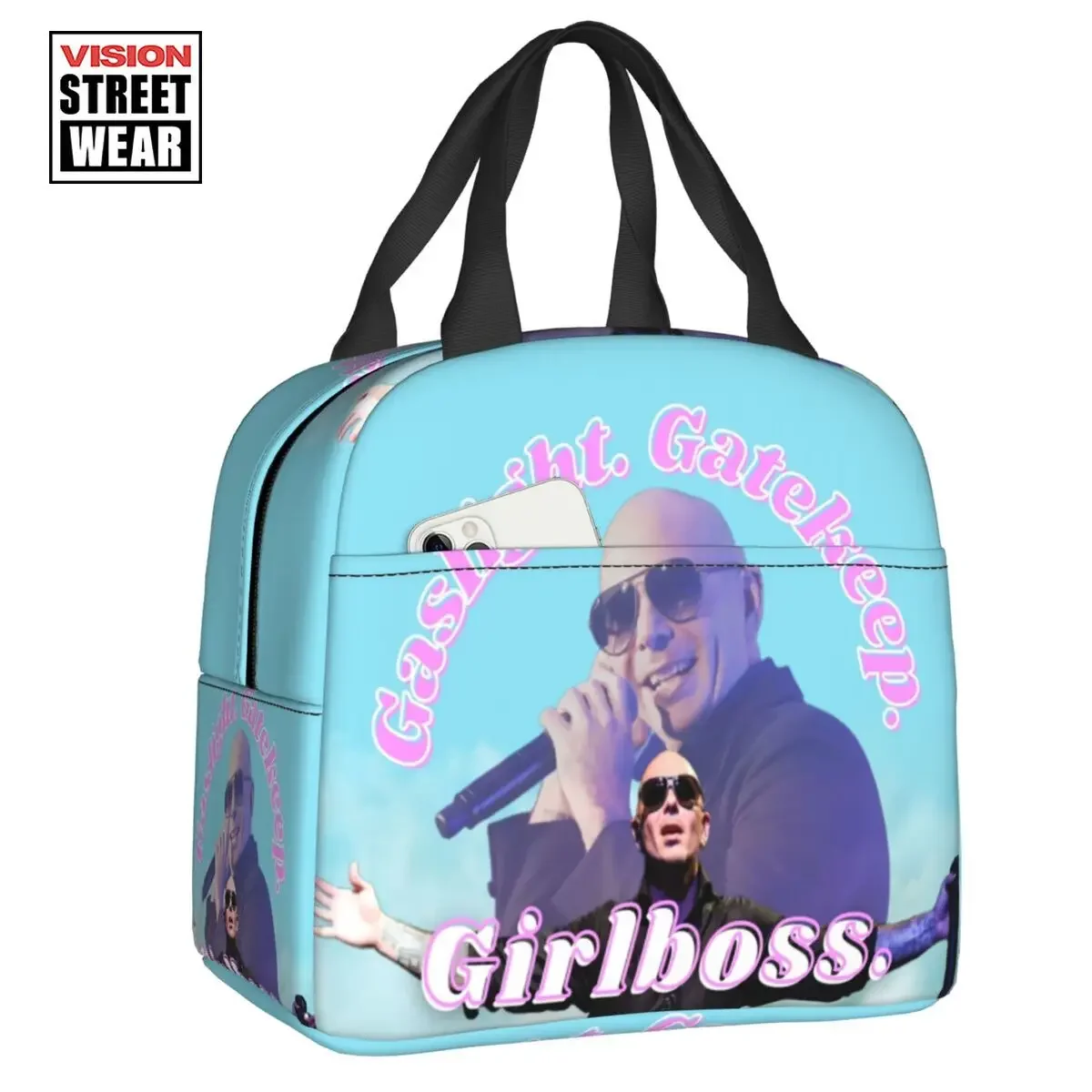 

Новинка 2023 г., изолированная сумка для ланча Mr Worldwide говорит Girlboss, перезаряжаемый охладитель питбуля, Термальный Ланч-бокс, для пляжа, кемпинга, путешествий