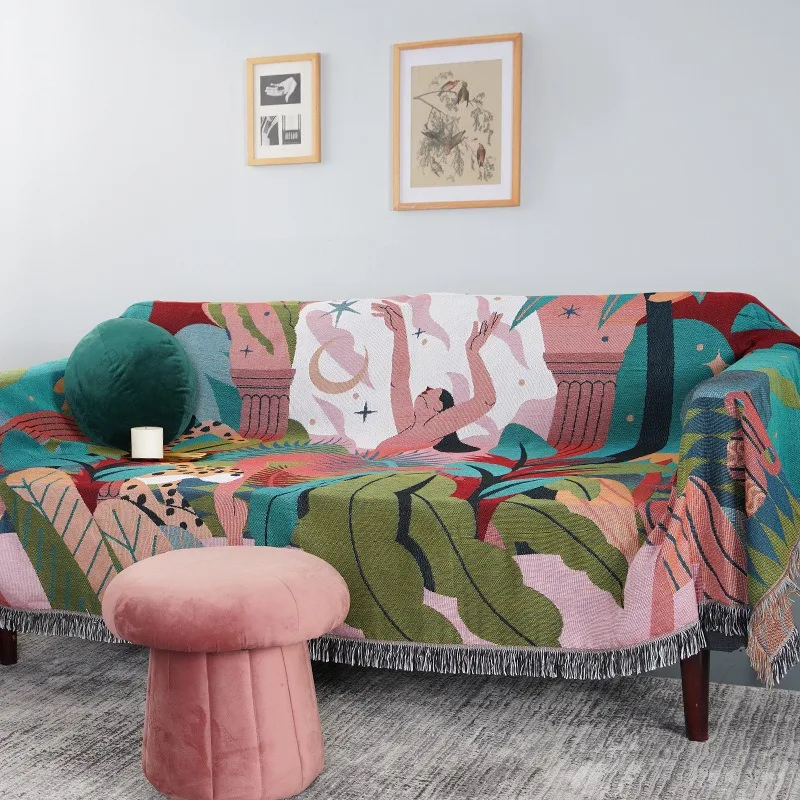 Textile City Forest Dancer Throw Blanket Two Sides Sofa Covers Trend Tassel Jungle Leaves Ins Home Decorative Tapestry 160x220cm
Textile City Forest Dancer Throw Blanket Two Sides Sofa Covers Trend Tassel Jungle Leaves Ins Home Decorative Tapestry 160x220cm