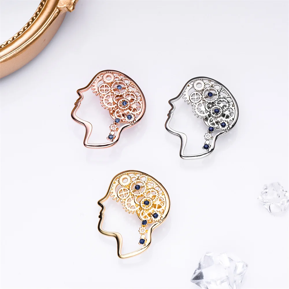 Harong Retro Punk Gear Wheel Brain Head Brooch Trendy Metal Pin Lapel Hat Bag Badge Collections Fashion Jewelry
Harong Retro Punk Gear Wheel Brain Head Brooch Trendy Metal Pin Lapel Hat Bag Badge Collections Fashion Jewelry