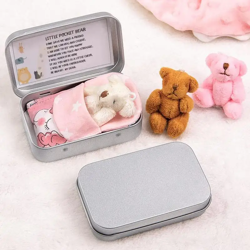 Pocket Bear Tin Mini Bear Pocket Toys Gift Stress Little Day Plush Buddy - Bear Lush Mini Bear Doll Children's Tin Box Doll gift
Pocket Bear Tin Mini Bear Pocket Toys Gift Stress Little Day Plush Buddy - Bear Lush Mini Bear Doll Children's Tin Box Doll gift
