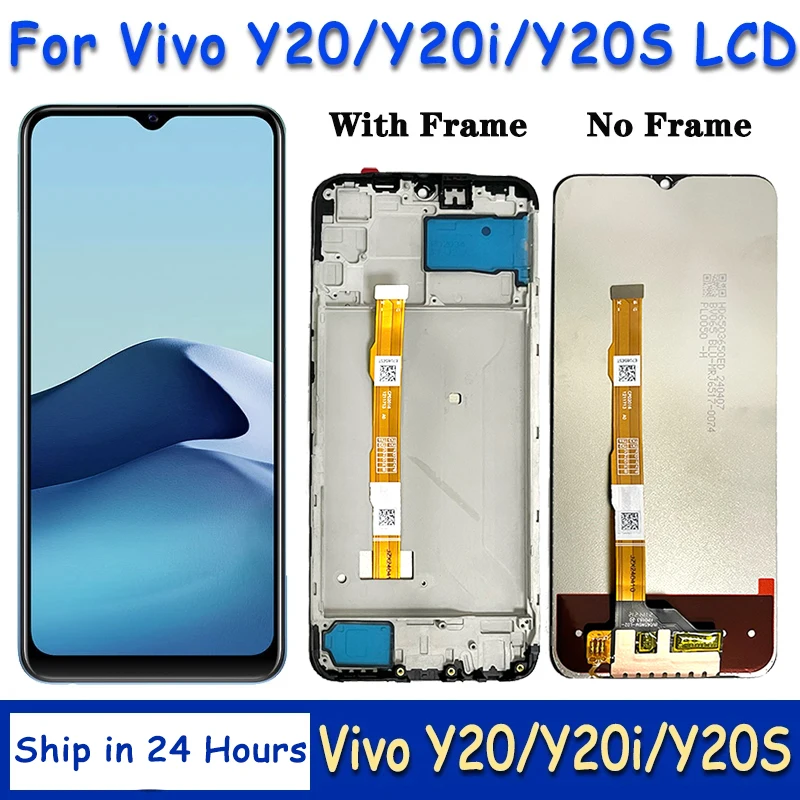 

6.51"Original For Vivo Y20 Y20i Y20S V2029 V2027 V2032 LCD Display Touch Screen Digitizer Assembly Replacement With Frame